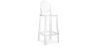 Buy Bar stool with backrest Victoire - 75cm - Design Transparent Transparent 58924 - in the UK