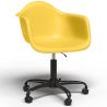 Buy Office Chair with Armrests - Desk Chair with Wheels - Emery Black Frame Yellow 61269 - in the UK