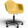 Buy Office Chair with Armrests - Desk Chair with Wheels - Emery Black Frame Pastel yellow 61269 in the United Kingdom