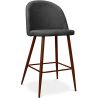 Buy Fabric Upholstered Stool - Scandinavian Design - 66cm- Bennett Dark grey 61284 in the United Kingdom