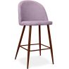 Buy Fabric Upholstered Stool - Scandinavian Design - 66cm- Bennett Pink 61284 in the United Kingdom