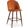 Buy Velvet Upholstered Stool - Scandinavian Design - 66cm -  Bennett Reddish orange 61287 - prices