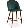 Buy Velvet Upholstered Stool - Scandinavian Design - 66cm -  Bennett Dark green 61287 home delivery