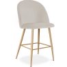 Buy Velvet Upholstered Stool - Scandinavian Design - 66cm - Bennett Beige 61288 - in the UK