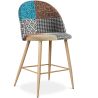 Buy Patchwork Upholstered Stool - Scandinavian Style - 66cm -  Bennett Multicolour 61292 - in the UK