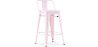 Buy Bar Stool with Backrest Industrial Design - 60cm - Metalix Pastel pink 58409 home delivery