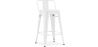 Buy Bar Stool with Backrest Industrial Design - 60cm - Metalix White 58409 - prices