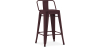 Buy Bar Stool with Backrest Industrial Design - 60cm - Metalix Bronze 58409 with a guarantee