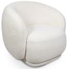 Buy Upholstered Armchair in Bouclé Fabric - Curved Design - Wendry White 61302 - in the UK