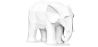 Buy Decorative Elephant Figure - Matte White - Fanto White 59009 - in the UK