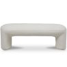 Buy Upholstered Bench in Bouclé Fabric - Loriel White 61307 - in the UK