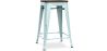 Buy Bar Stool - Industrial Design - Wood & Steel - 60cm -Metalix Pale green 58354 home delivery
