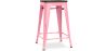 Buy Bar Stool - Industrial Design - Wood & Steel - 60cm -Metalix Pink 58354 with a guarantee