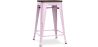 Buy Bar Stool - Industrial Design - Wood & Steel - 60cm -Metalix Pastel pink 58354 - in the UK