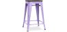 Buy Bar Stool - Industrial Design - Wood & Steel - 60cm -Metalix Pastel Purple 58354 in the United Kingdom