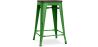 Buy Bar Stool - Industrial Design - Wood & Steel - 60cm -Metalix Green 58354 - in the UK
