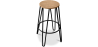 Buy Hairpin Stool - 74cm - Light wood and metal Black 59487 - in the UK