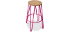 Buy Hairpin Stool - 74cm - Light wood and metal Fuchsia 59487 in the United Kingdom