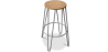 Buy Hairpin Stool - 74cm - Light wood and metal Light grey 59487 - prices