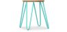 Buy Hairpin Stool - 44cm - Light wood and metal Pastel green 59488 at MyFaktory