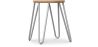 Buy Hairpin Stool - 44cm - Light wood and metal Light grey 59488 - in the UK