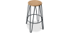 Buy Hairpin Bar Stool 66cm - Lighrt wood and metal Dark grey 59500 at MyFaktory