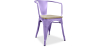 Buy Bistrot Metalix Chair with Armrest - Metal and Light Wood Pastel Purple 59711 - prices