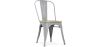 Buy Bistrot Metalix Chair - Metal and Light Wood Light grey 59707 in the United Kingdom