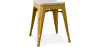 Buy Bistrot Metalix style stool - Metal and Light Wood  - 45cm Gold 59692 - prices