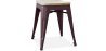 Buy Bistrot Metalix style stool - Metal and Light Wood  - 45cm Bronze 59692 at MyFaktory