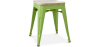 Buy Bistrot Metalix style stool - Metal and Light Wood  - 45cm Light green 59692 home delivery