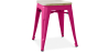 Buy Bistrot Metalix style stool - Metal and Light Wood  - 45cm Fuchsia 59692 with a guarantee