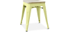 Buy Bistrot Metalix style stool - Metal and Light Wood  - 45cm Pastel yellow 59692 home delivery