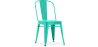 Buy Bistrot Metalix style chair square Seat - New edition - Metal Pastel green 59687 home delivery