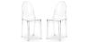 Buy Pack of 2 Transparent Dining Chairs - Victoire  Transparent 58734 - in the UK