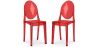Buy Pack of 2 Transparent Dining Chairs - Victoire  Red transparent 58734 - in the UK