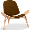 Buy Designer armchair - Scandinavian armchair - Fabric upholstery - Luna Brown 16773 in the United Kingdom