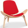 Buy Designer armchair - Scandinavian armchair - Fabric upholstery - Luna Red 16773 in the United Kingdom