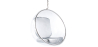 Buy Designer hanging armchair - Faux leather upholstery - Pop Silver 13199 - in the UK