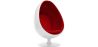 Buy Armchair Ele Chair - White Exterior - Faux Leather Red 13193 home delivery