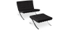 Buy City Armchair with Matching Ottoman - Faux Leather Black 13183 - in the UK