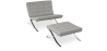 Buy City Armchair with Matching Ottoman - Faux Leather Grey 13183 in the United Kingdom