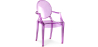 Buy Transparent Dining Chair - Armrest Design - Louis King Purple transparent 16461 in the United Kingdom