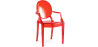 Buy Transparent Dining Chair - Armrest Design - Louis King Red transparent 16461 - in the UK