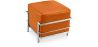 Buy SQUAR Footrest (Ottoman) - Faux Leather Orange 55762 - in the UK