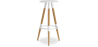 Buy Scandinavian style stool - Metal White 59144 - in the UK