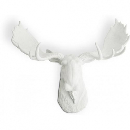 Buy Wall Decoration - White Moose Head - Ika White 55734 with a guarantee 