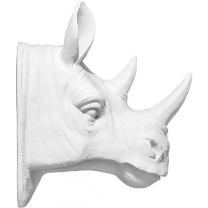 Buy Wall Decoration - White Rhino Head - Ika White 55733 - prices 