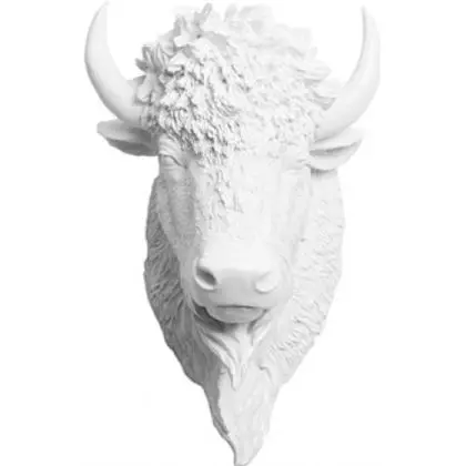 Buy Wall Decoration - White Buffalo Head - Ika White 58445 in the United Kingdom 