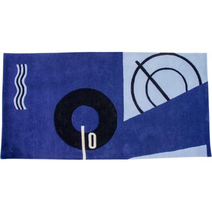 Buy Designer Wool Rug - Blue Marine Blue 38768 - in the UK 